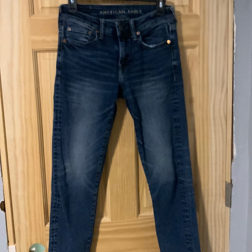 American Eagle Distressed Skinny Blue Jeans Men’s Next Level AirFlex